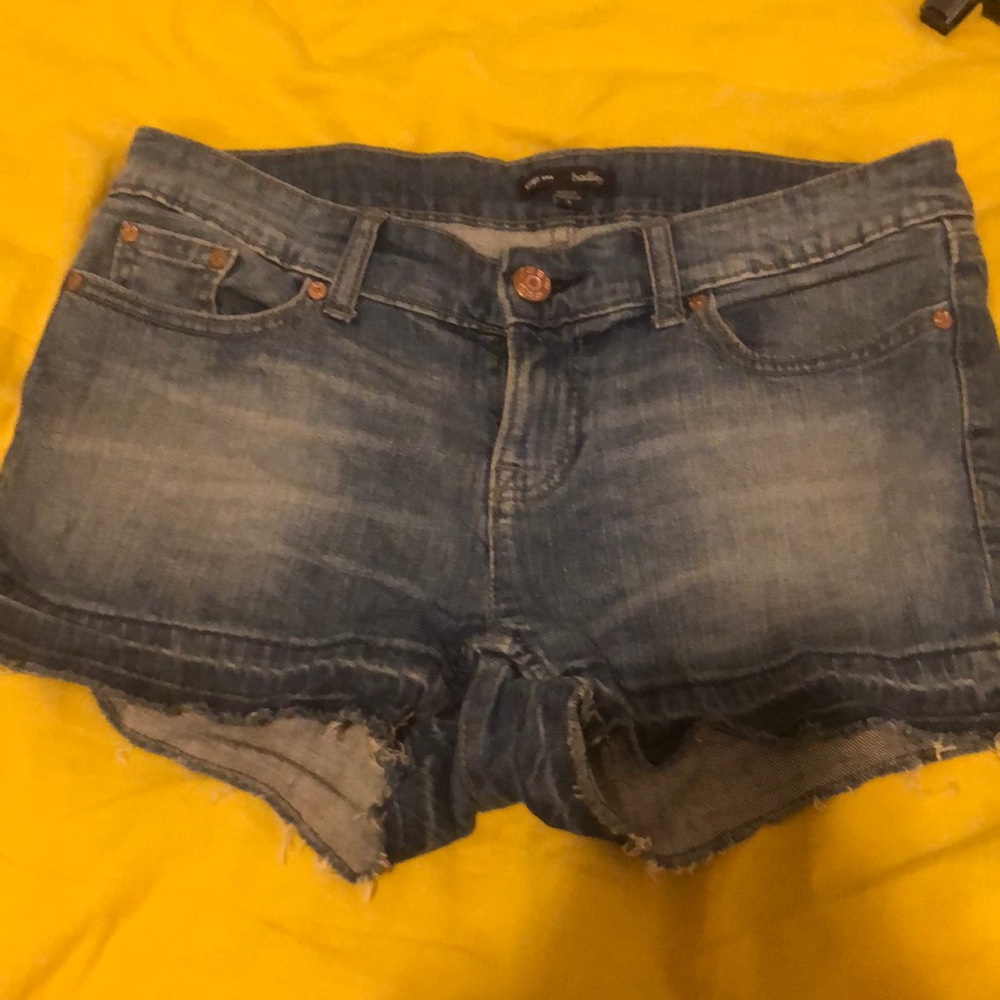 Gap denim shorts with fraying